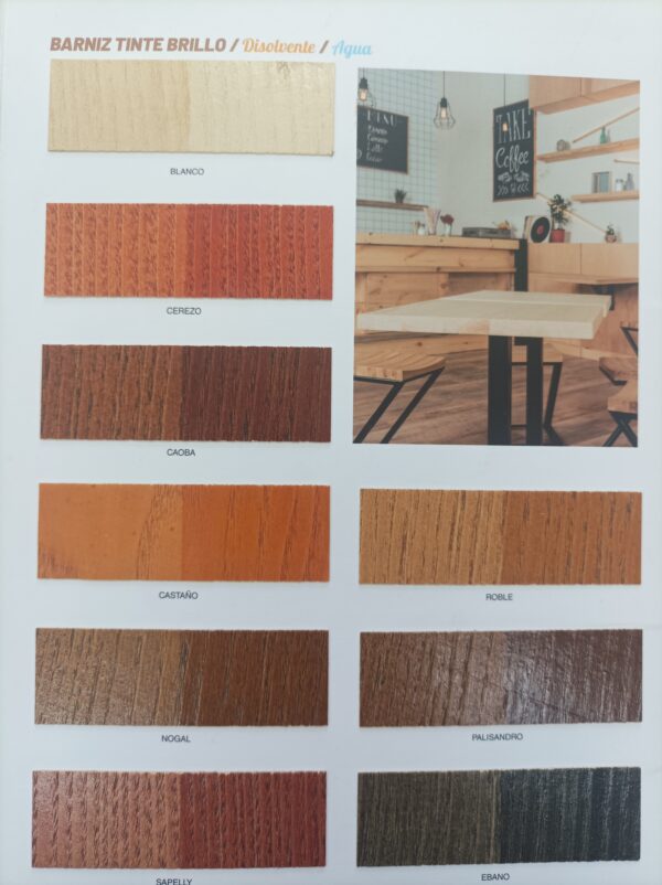 BARNIZ TINTE SATINADO AL DISOLVENTE